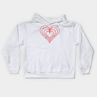 Civil Engineering Red Heart Kids Hoodie